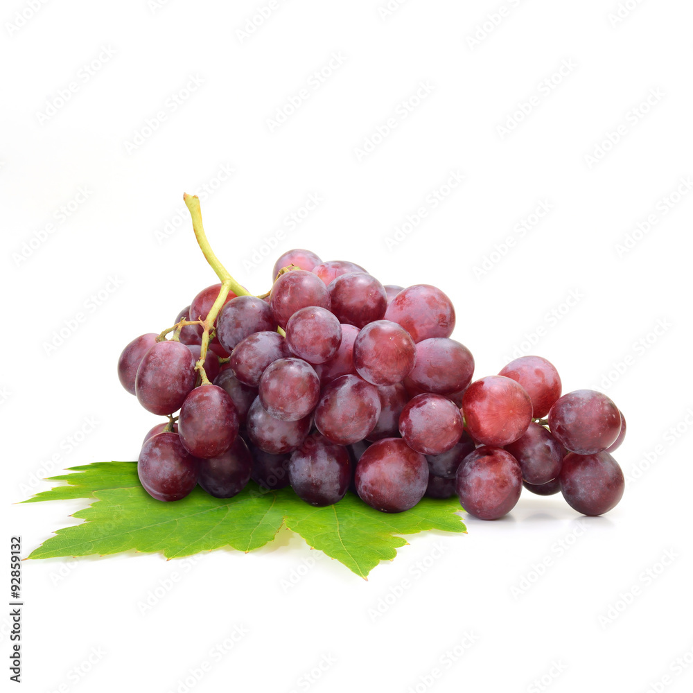 Red grape isolated on white background (Fruit) Red grape isolated on white background (Fruit)