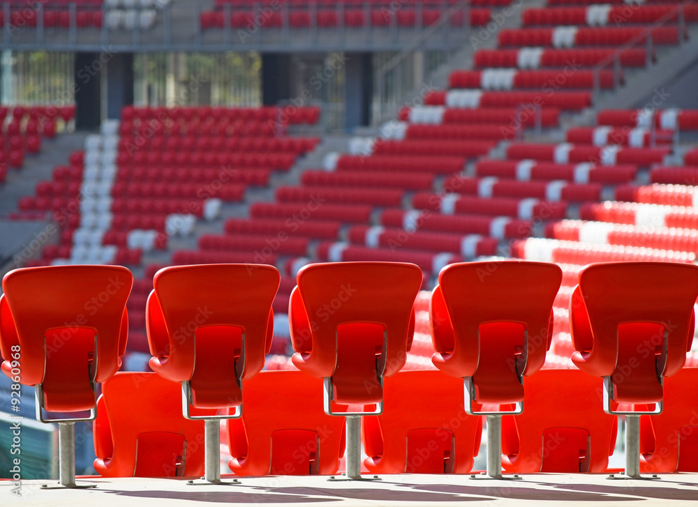 Fototapeta premium Bleechers in the stadium