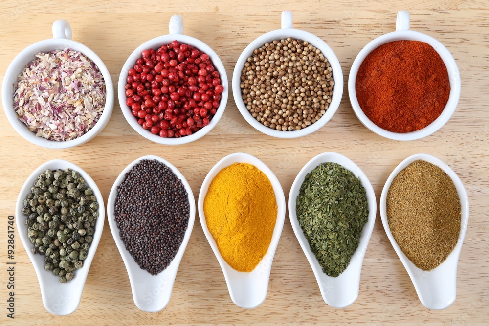 Colorful spices.