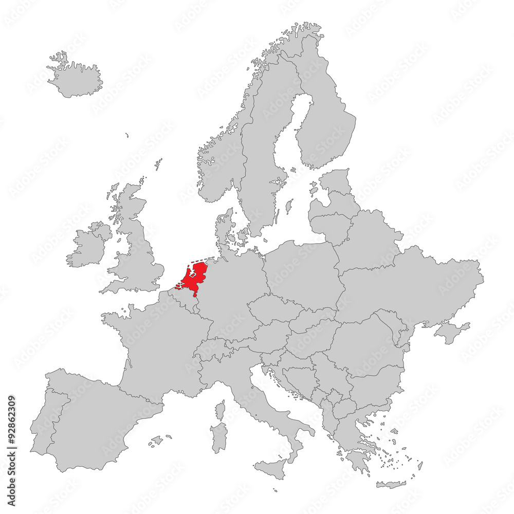 Naklejka premium Europa - Niederlande