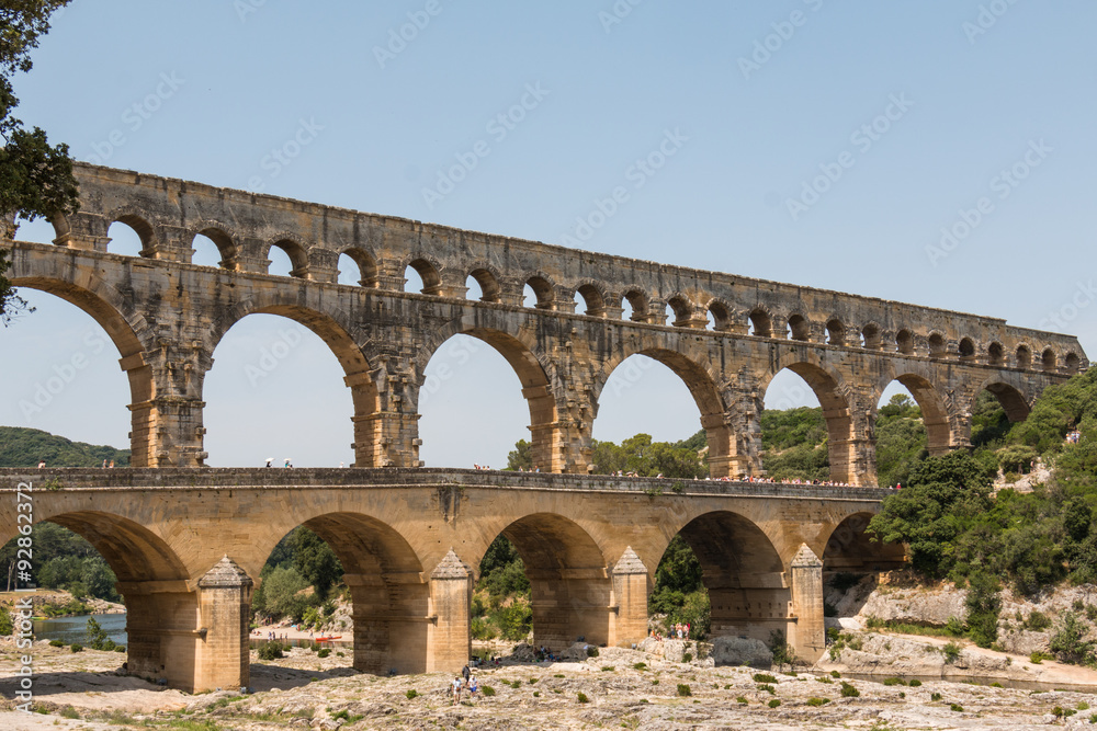 Pont du Gard, ancient Roman aqueduct in France