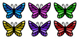 Bunte Schmetterlinge (Set)