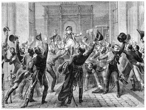 Canvas-taulu Napoleon returned to the Tuileries, March 20, 1815, vintage engr