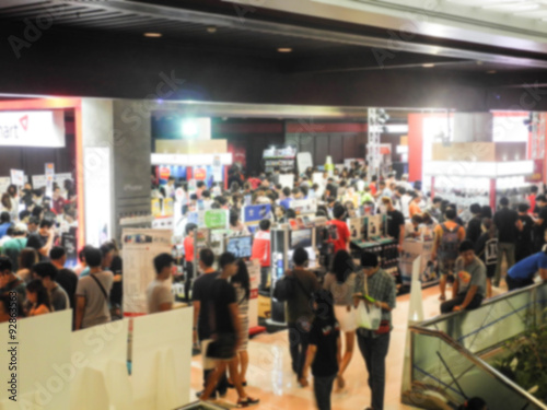 Wallpaper Mural Abstract people walking in exhibition blurred background Torontodigital.ca