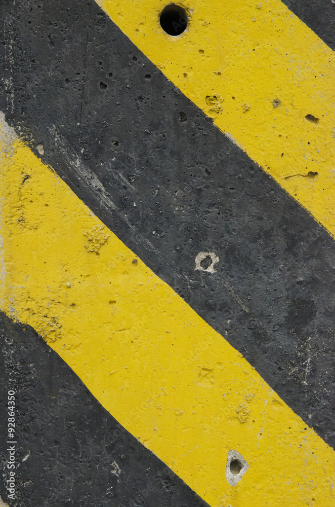 Fototapeta premium cement black yellow two hole