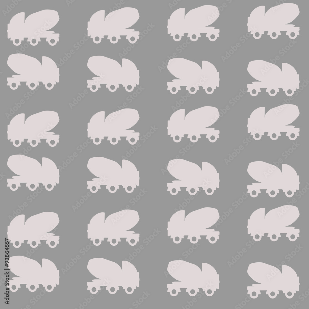 Mixer truck vector pattern. Mixer truck vector pattern.