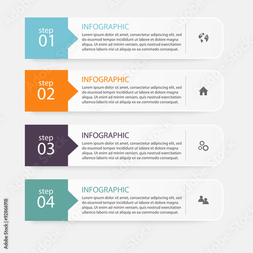 Vector colorful info graphics for your business presentations. C
