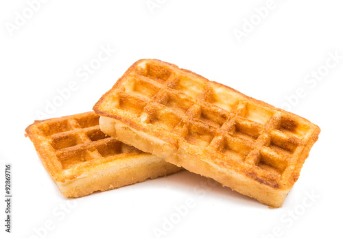 Freshly baked belgium waffles