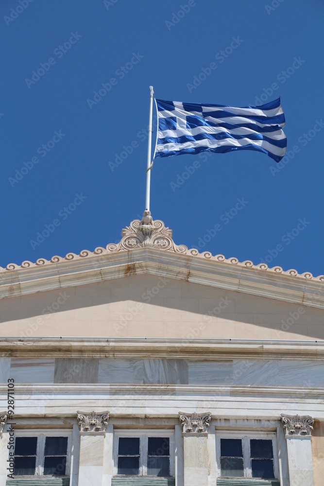 Fahne am griechischen Parlament