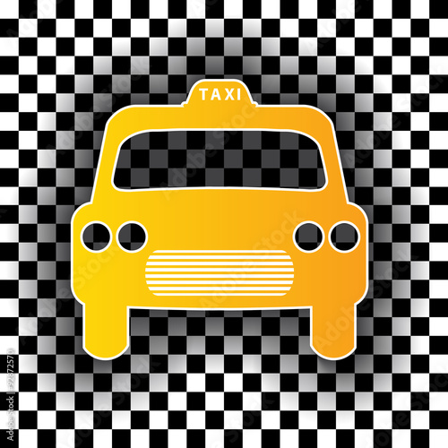 Taxi cab shaped badge