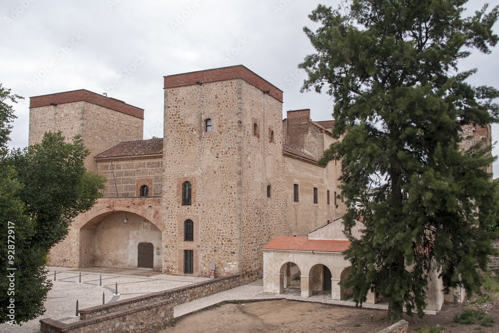 Zona monumental del alcazaba de Badajoz en la comunidad de Extremadura, España