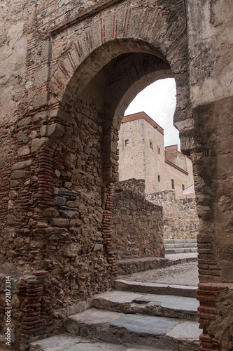 Zona monumental del alcazaba de Badajoz en la comunidad de Extremadura  Espa  a