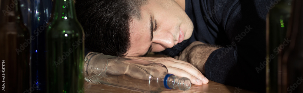 Unconscious drunken man Unconscious drunken man
