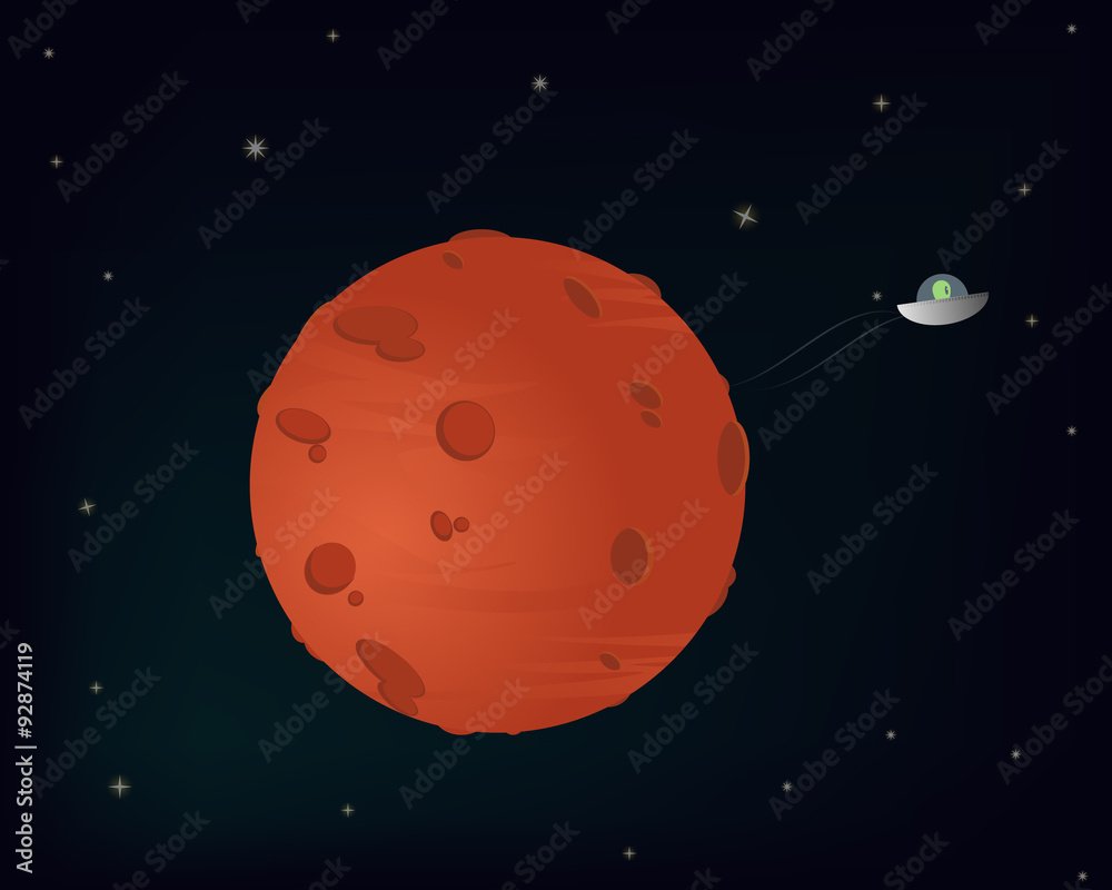 Fototapeta premium Planet Mars illustration