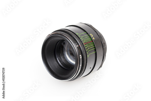 lens on the white background