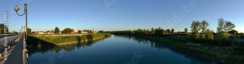 Latisana - widok z mostu na rzece Fiume Tagliamento