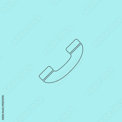 telephone handset icon vector