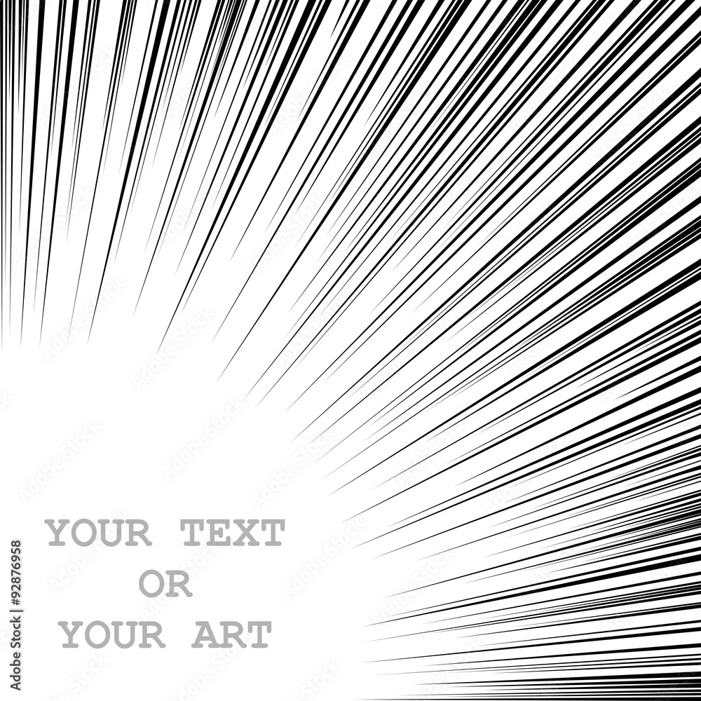 Obraz premium Radially speed lines bang