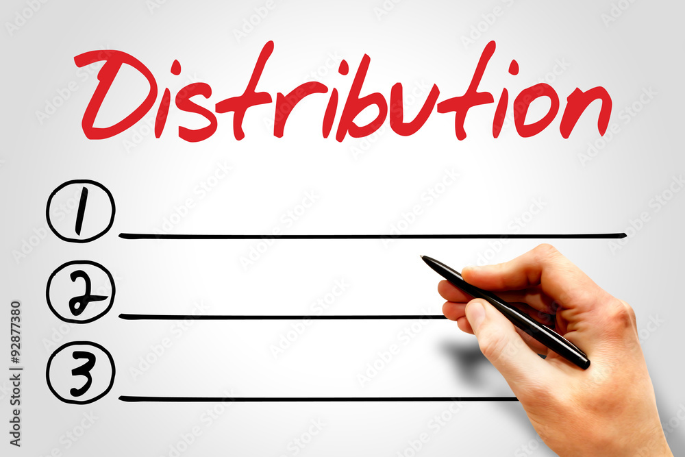 Distribution blank list, business concept Distribution blank list, business concept