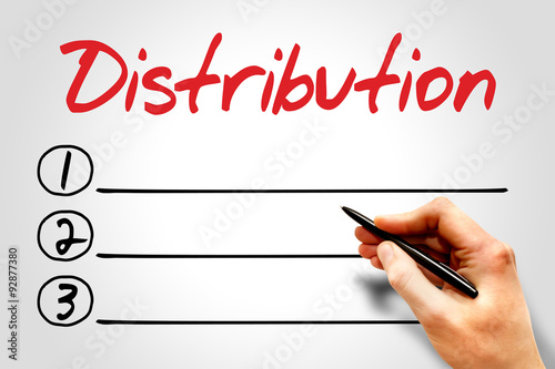 Distribution blank list, business concept