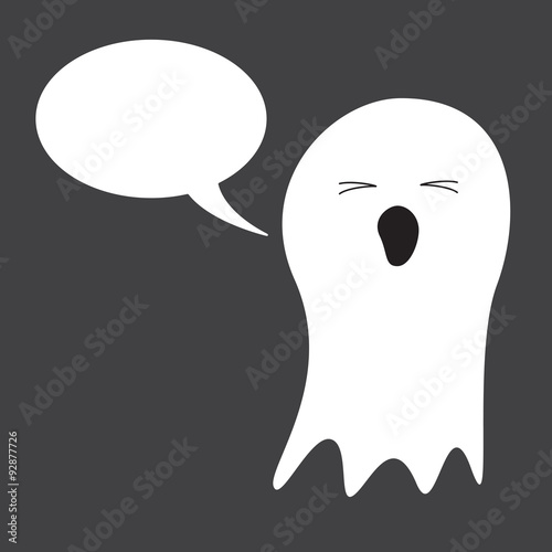 Ghost with speech bubble photo