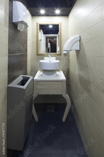 toilet in restaurant interior