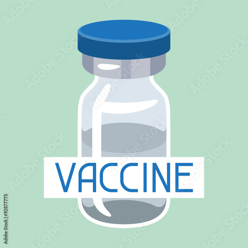 Vaccine in glass phial medical conceptual abstract illustration