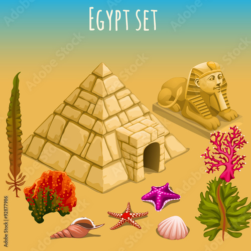 Egypt, pyramid, Sphinx, and the underwater world