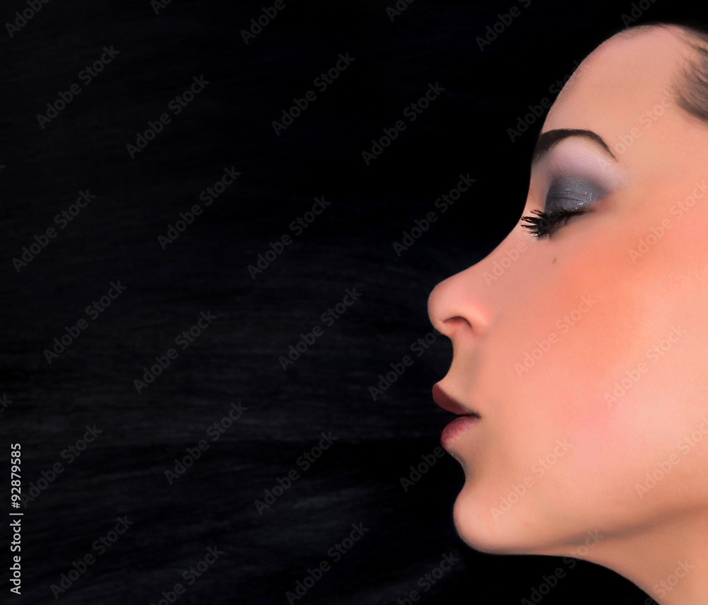 Fototapeta premium beautiful model with long healthy hair