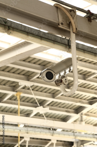 The security camera in the skytrain station platform - Selective
