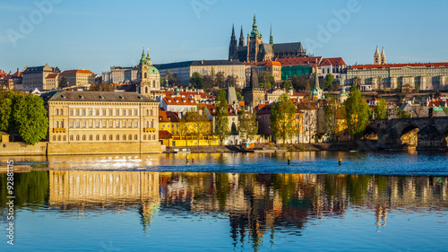 View of Mala Strana and  Prague castle over Vltava river © Dmitry Rukhlenko