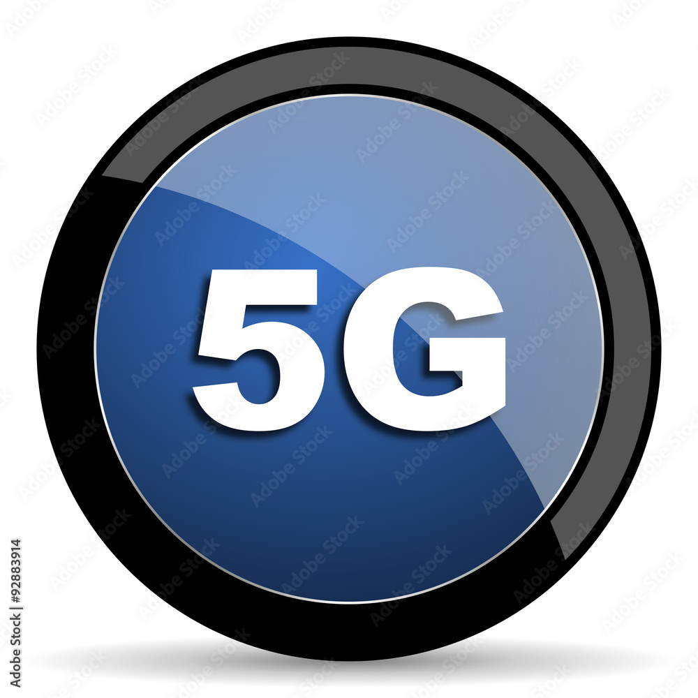 5g blue circle glossy web icon on white background, round button for internet and mobile app 5g blue circle glossy web icon on white background, round button for internet and mobile app