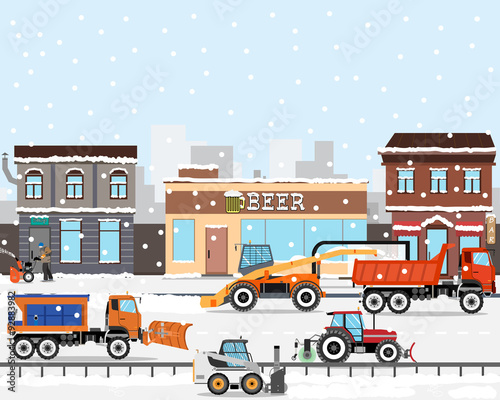 Technology removes snow from city