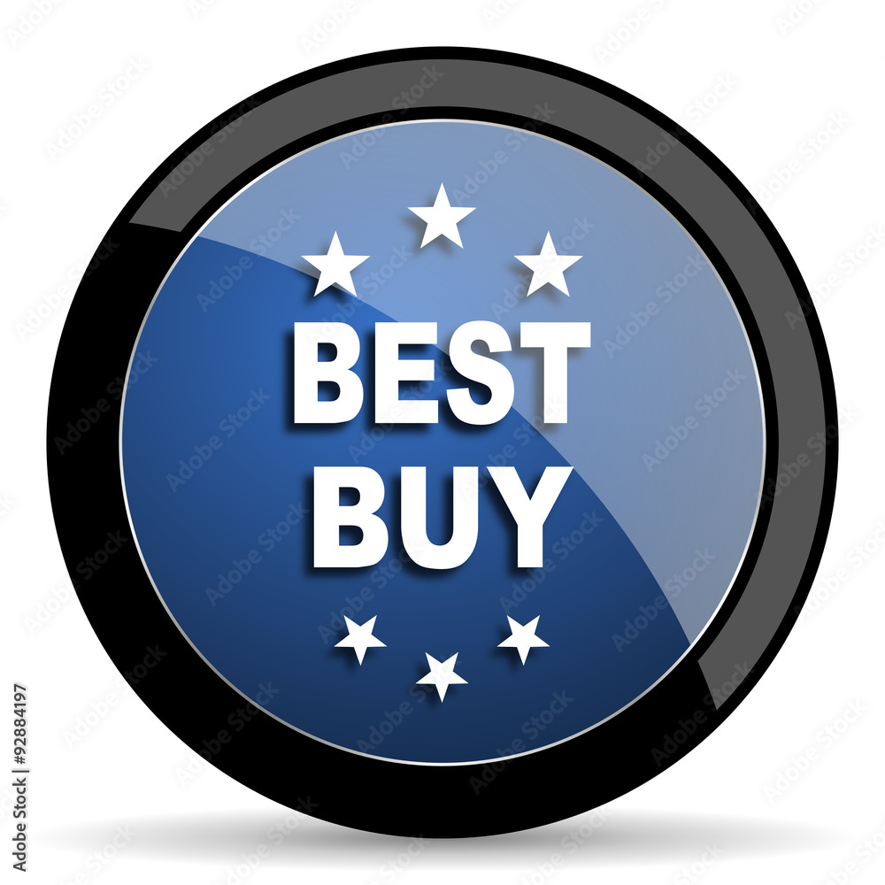 best buy blue circle glossy web icon on white background, round button for internet and mobile app best buy blue circle glossy web icon on white background, round button for internet and mobile app