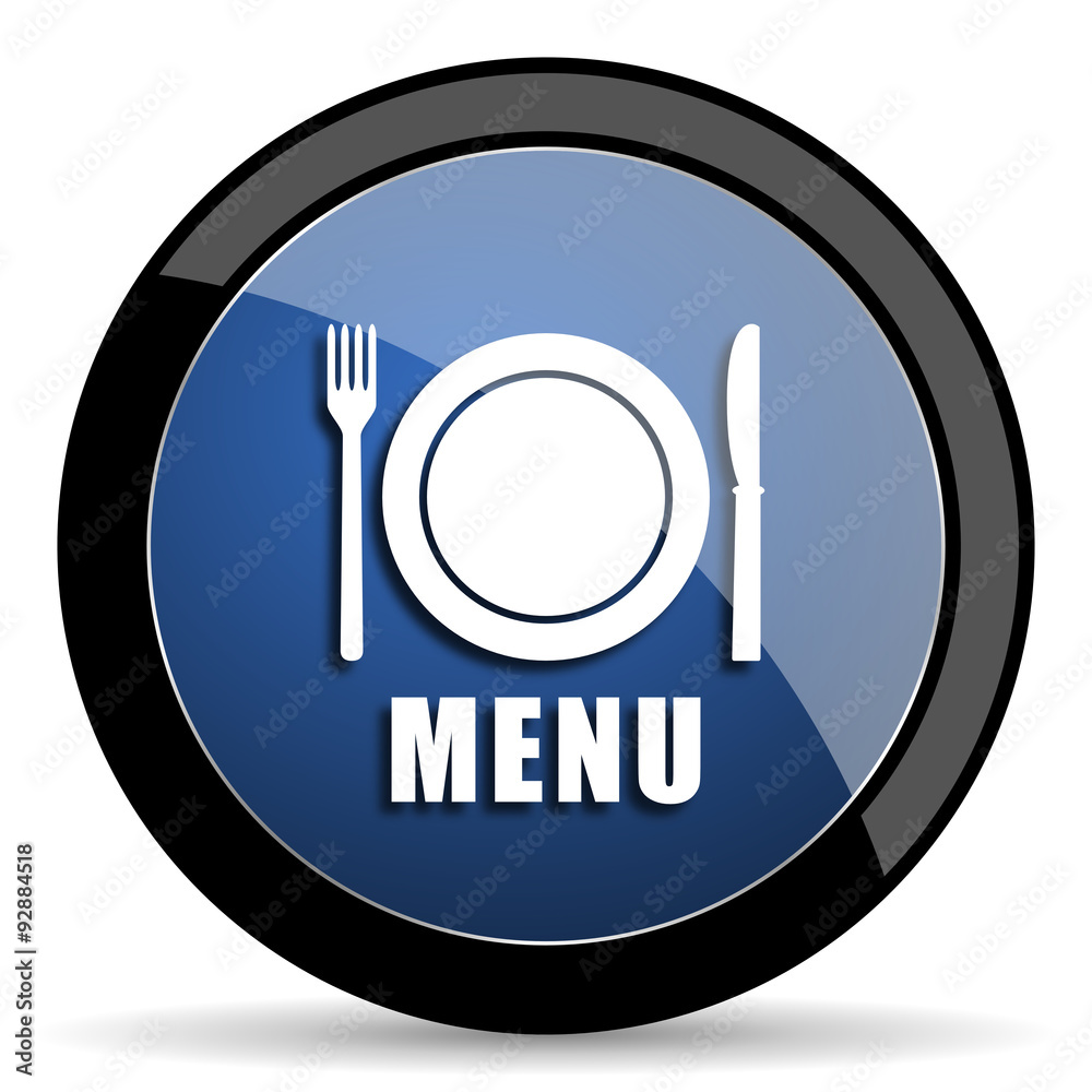 menu blue circle glossy web icon on white background, round button for internet and mobile app menu blue circle glossy web icon on white background, round button for internet and mobile app