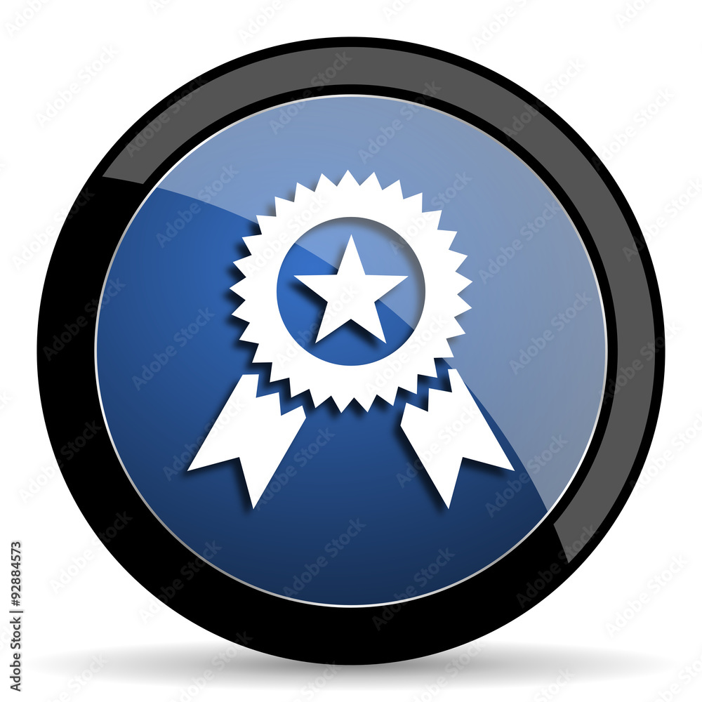 award blue circle glossy web icon on white background, round button for internet and mobile app award blue circle glossy web icon on white background, round button for internet and mobile app