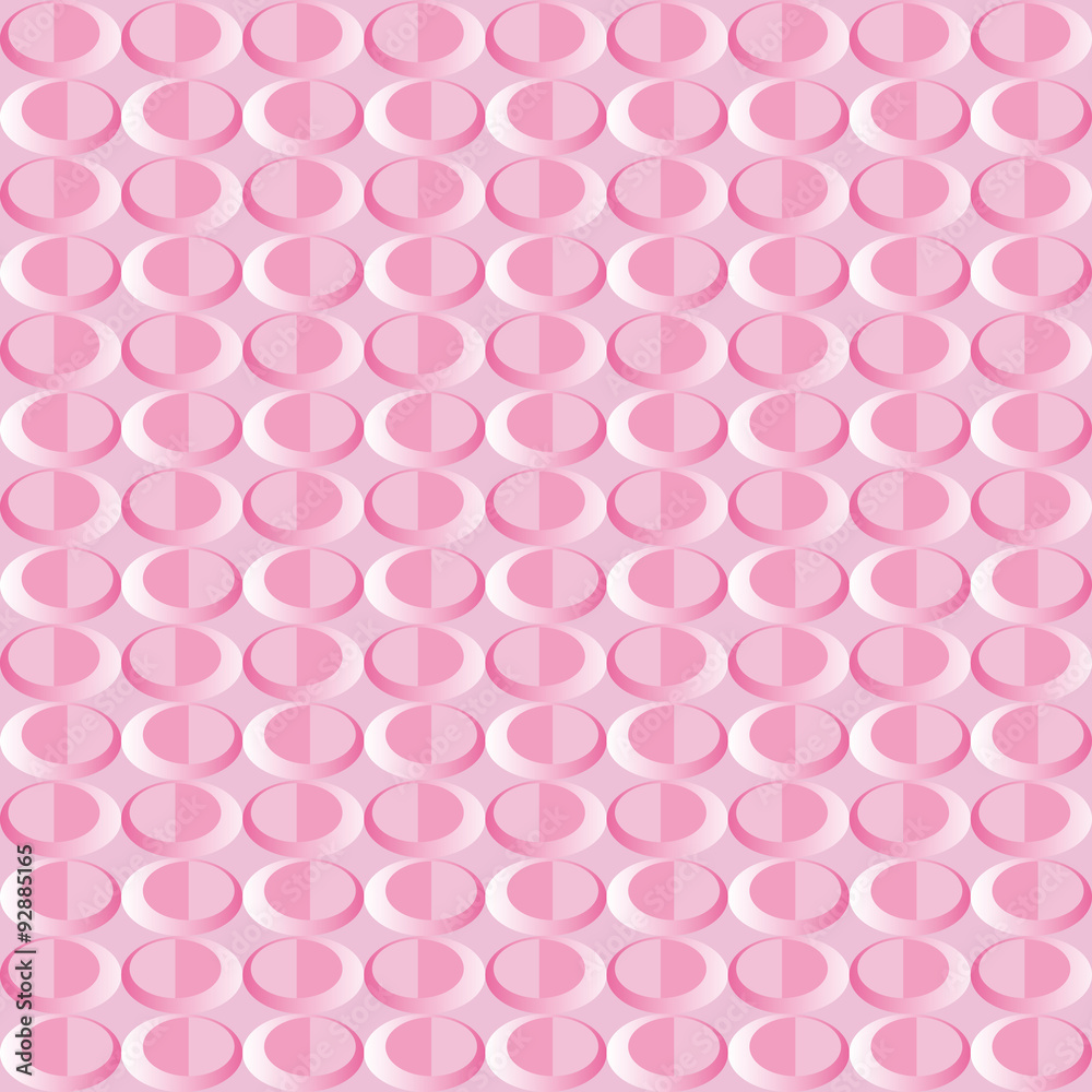 Pattern with pink geometric circular shapes on violet background