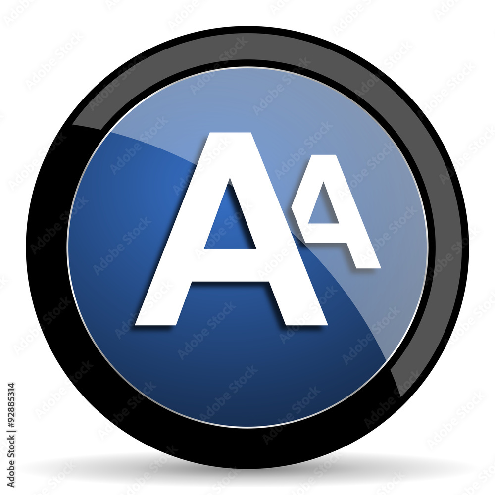 alphabet blue circle glossy web icon on white background, round button for internet and mobile app alphabet blue circle glossy web icon on white background, round button for internet and mobile app