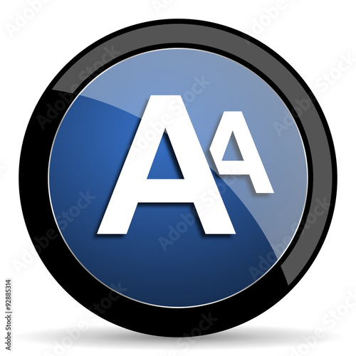 Free Download alphabet blue circle glossy web icon on white background, round button for internet and mobile app - GFXLoad
