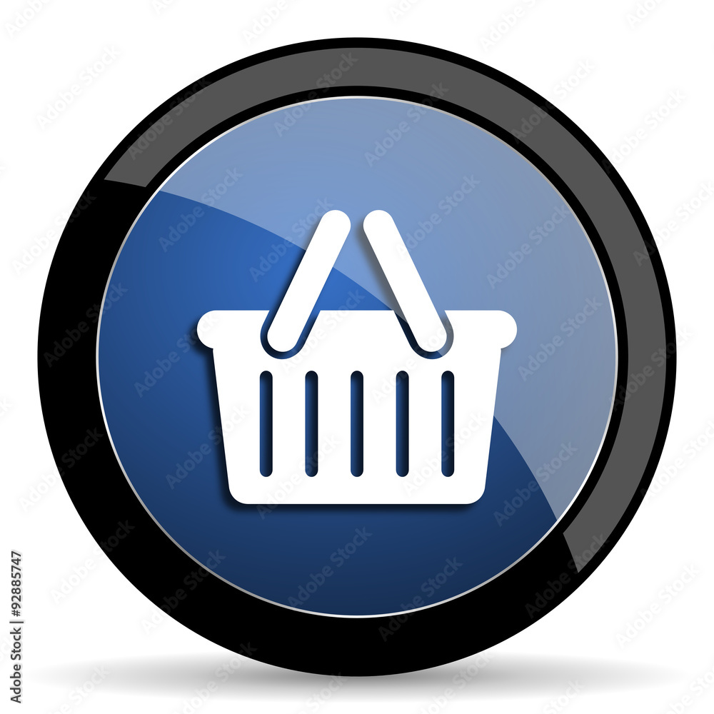 cart blue circle glossy web icon on white background, round button for internet and mobile app cart blue circle glossy web icon on white background, round button for internet and mobile app