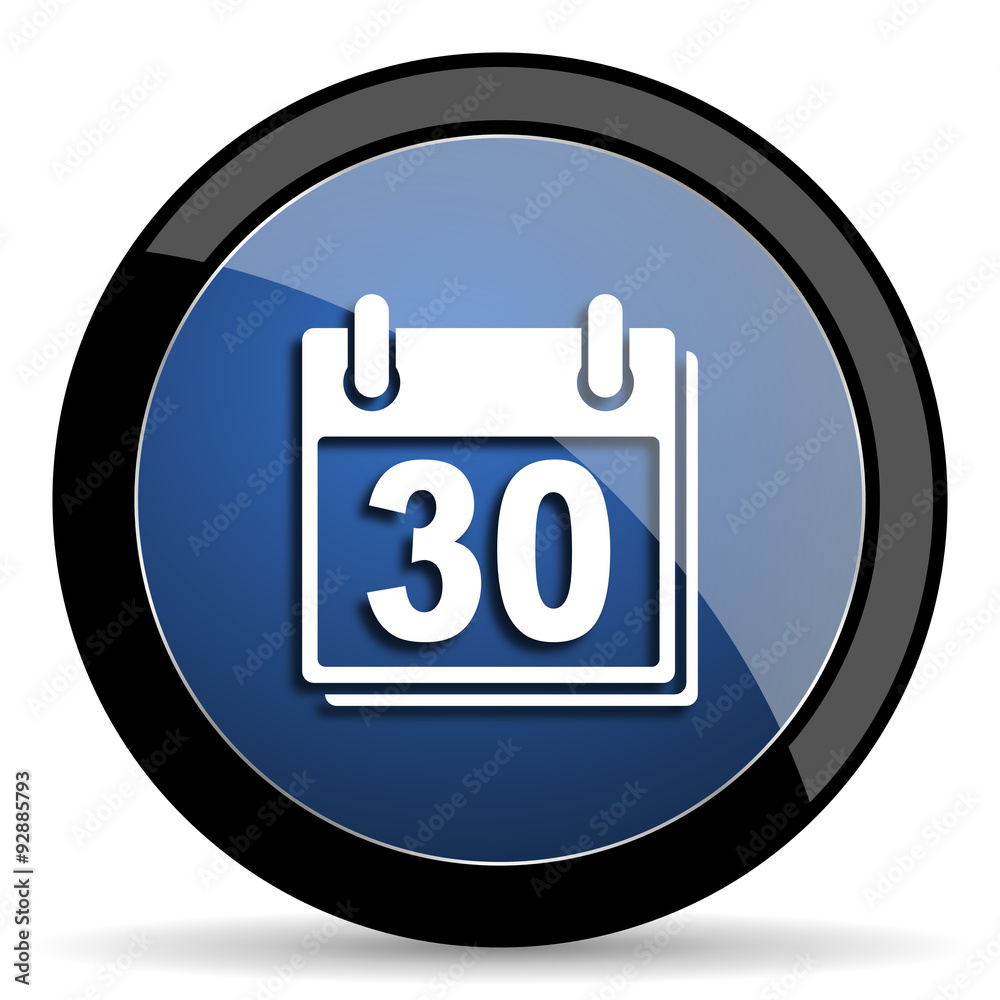calendar blue circle glossy web icon on white background, round button for internet and mobile app calendar blue circle glossy web icon on white background, round button for internet and mobile app