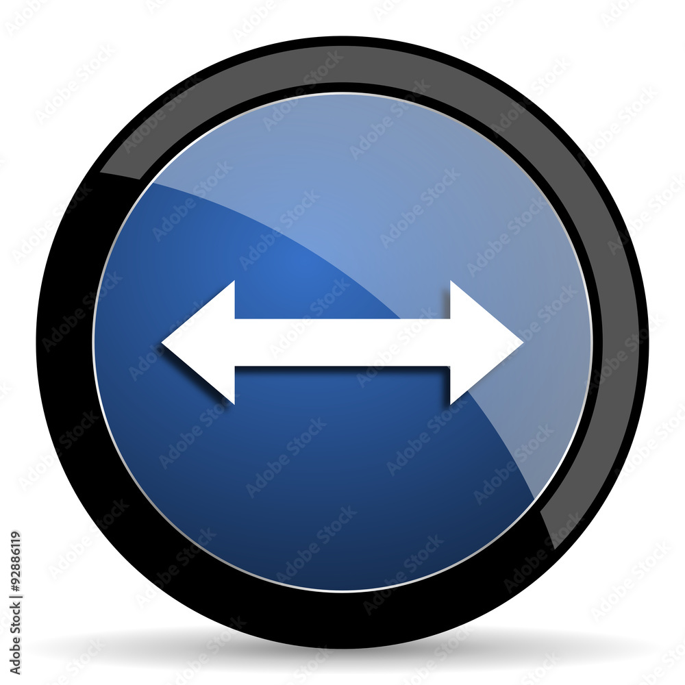 arrow blue circle glossy web icon on white background, round button for internet and mobile app arrow blue circle glossy web icon on white background, round button for internet and mobile app