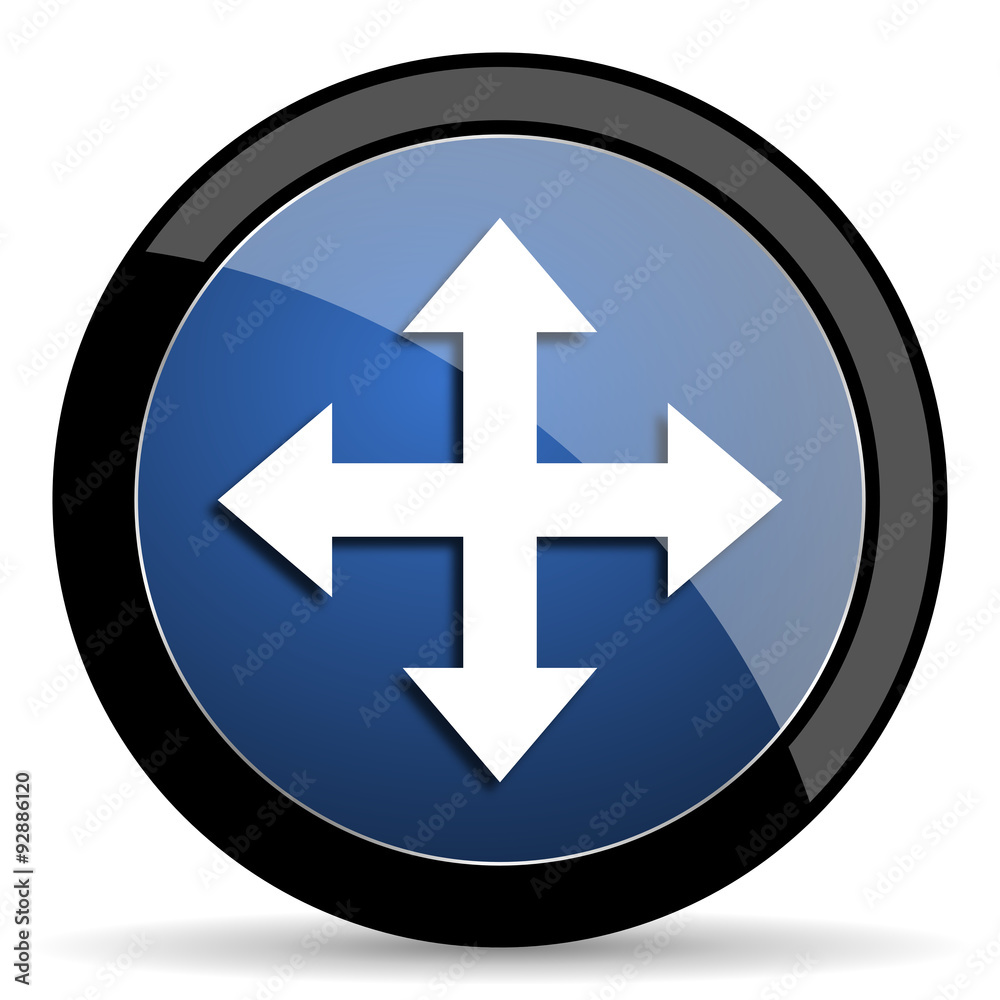 arrow blue circle glossy web icon on white background, round button for internet and mobile app arrow blue circle glossy web icon on white background, round button for internet and mobile app
