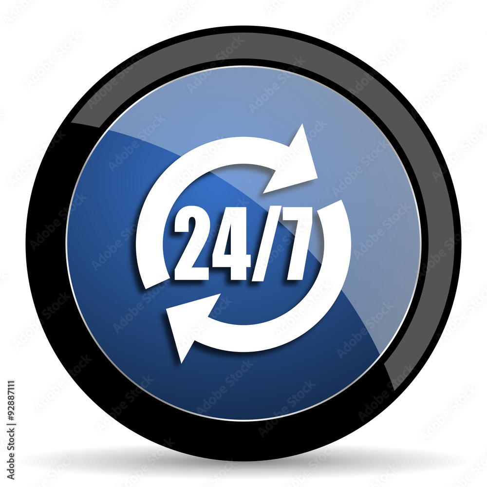 service blue circle glossy web icon on white background, round button for internet and mobile app service blue circle glossy web icon on white background, round button for internet and mobile app