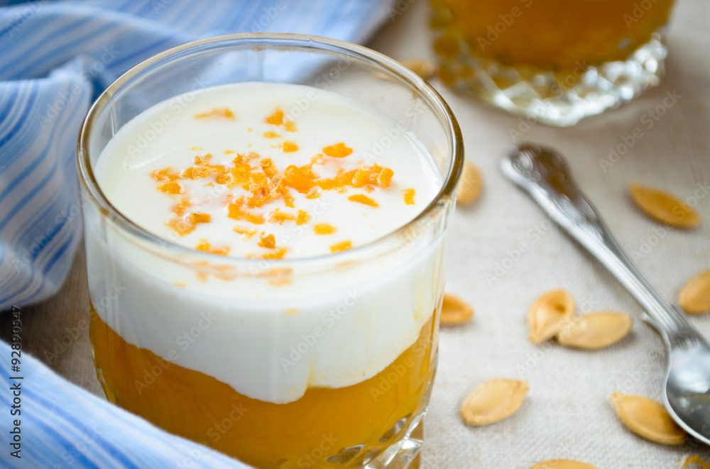 sweet pumpkin cream smoothies and thick greek yougurt sweet pumpkin cream smoothies and thick greek yougurt
