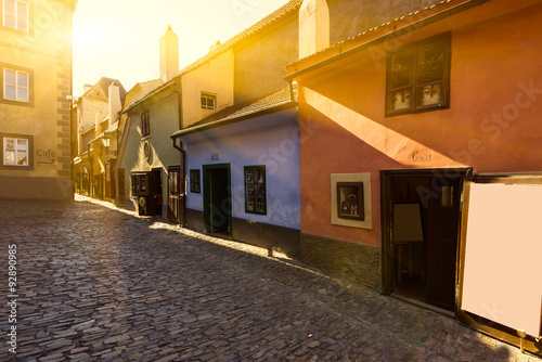 Canvas Print Golden Lane (Zlata ulicka) in Prague, Czech Republic