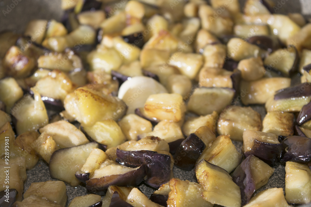 fried aubergines fried aubergines