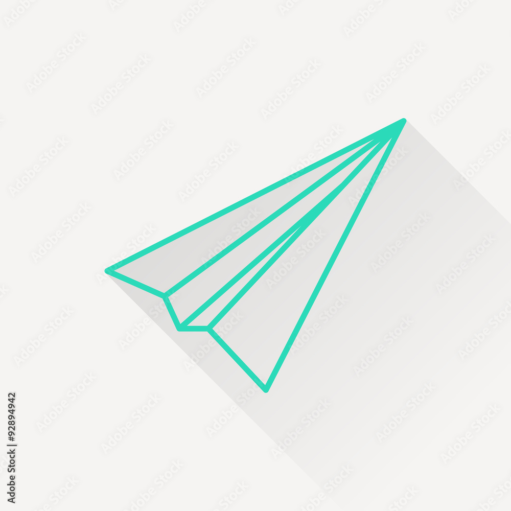 Fototapeta premium Paper Plane sign. Airplane symbol. Travel icon.