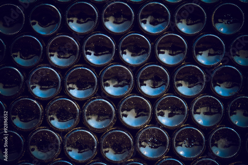 Bottle bottoms background.