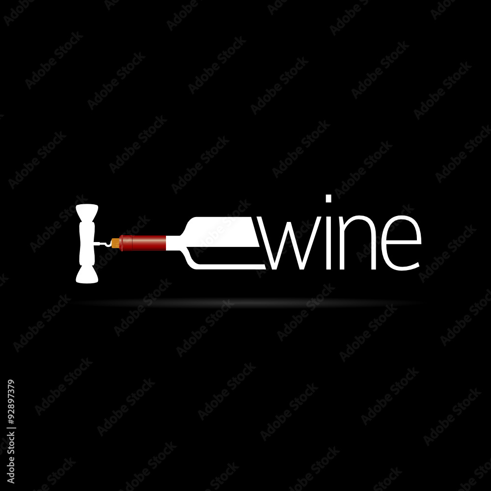  bottle of wine icon vector silhouette
